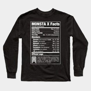 MONSTA X Nutritional Facts 2 Long Sleeve T-Shirt